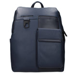 Piquadro Blue Leather Backpack - Stylish & Functional
