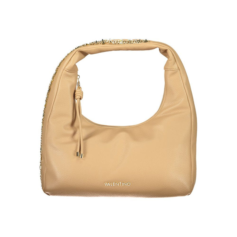 Mario Valentino Beige Polyurethane Women's Shoulder Bag