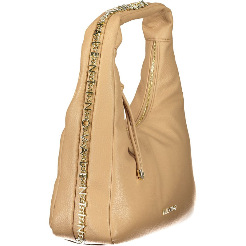 Mario Valentino Beige Polyurethane Women's Shoulder Bag