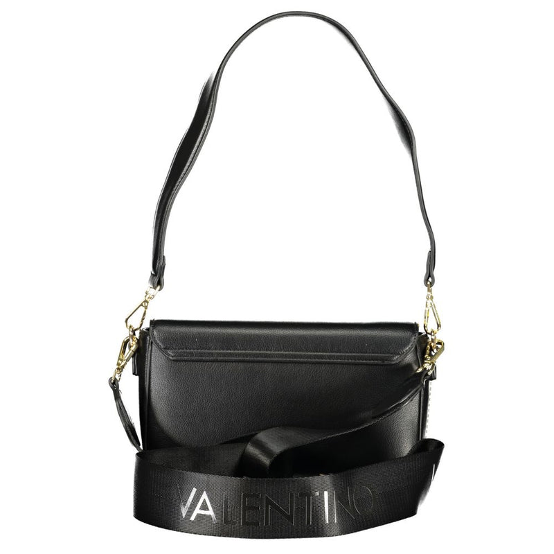 Mario Valentino Nero Poliuretano Sac à Main avec Bandoulière Ajustable