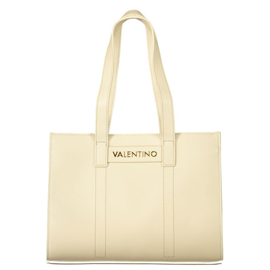 Mario Valentino Beige Polyurethane Women's Shoulder Bag