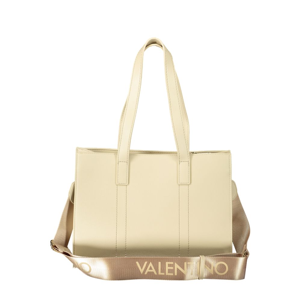 Mario Valentino Beige Polyurethane Women's Shoulder Bag