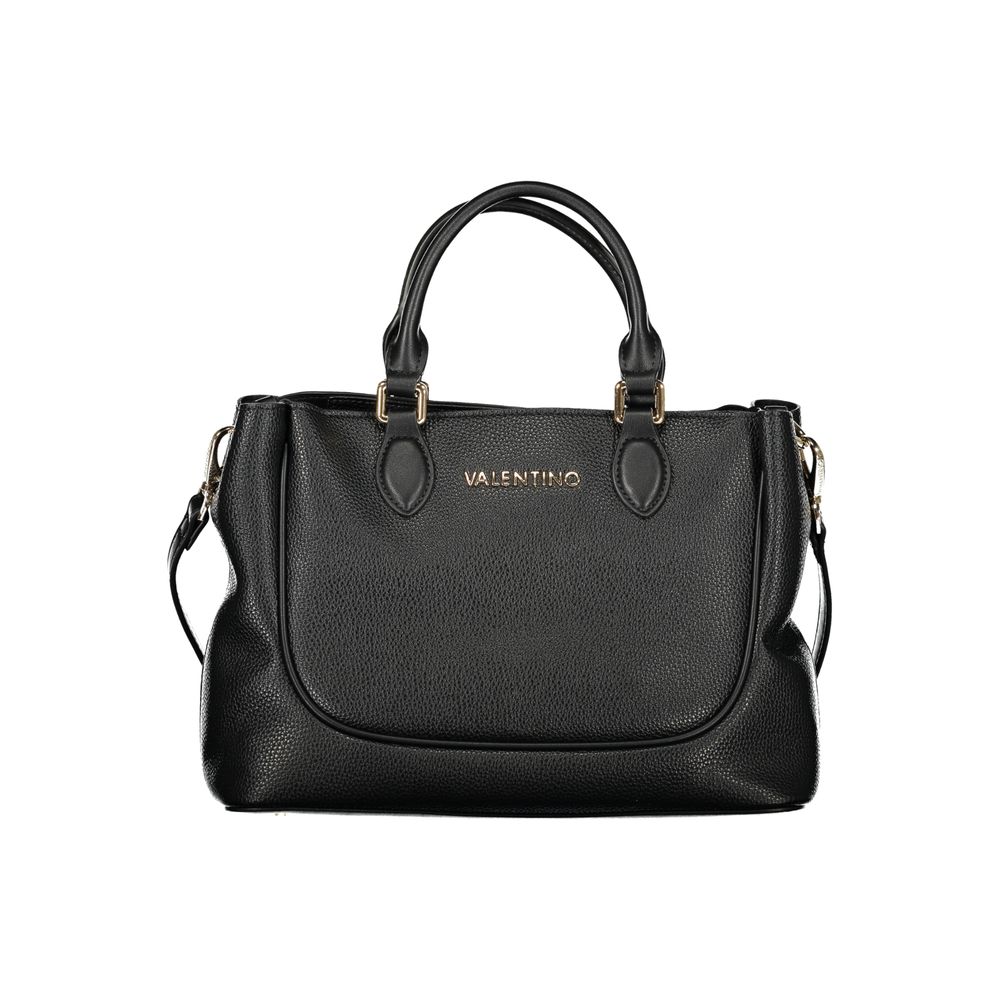 Mario Valentino Black Polyethylene Handbag with Adjustable Strap