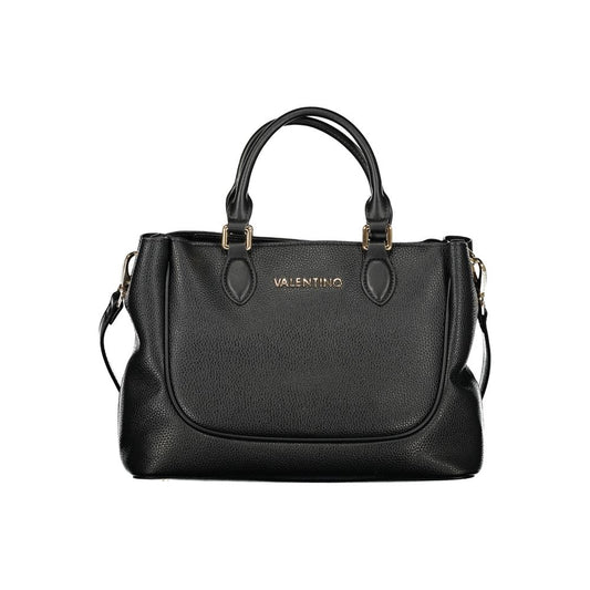 Mario Valentino Black Polyethylene Handbag with Adjustable Strap