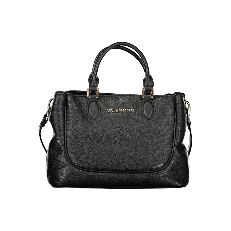 Mario Valentino Black Polyethylene Handbag with Adjustable Strap