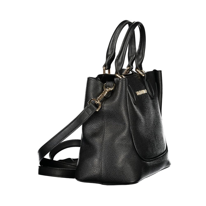 Mario Valentino Black Polyethylene Handbag with Adjustable Strap