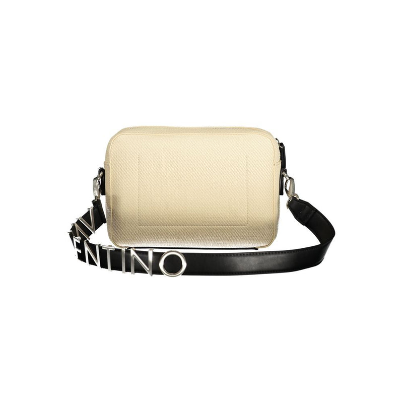 Mario Valentino Beige Polyurethane Women's Double Shoulder Bag