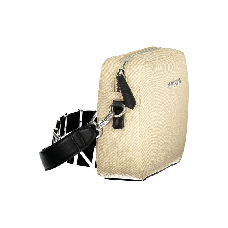 Mario Valentino Beige Polyurethane Women's Double Shoulder Bag