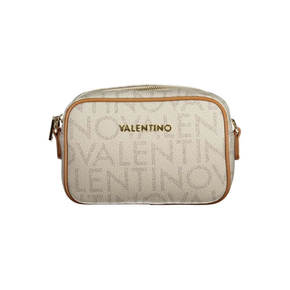 Sac pour femme Mario Valentino en polyuréthane beige avec bandoulière réglable et amovible