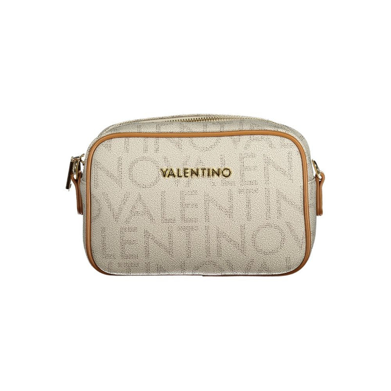 Sac pour femme Mario Valentino en polyuréthane beige avec bandoulière réglable et amovible