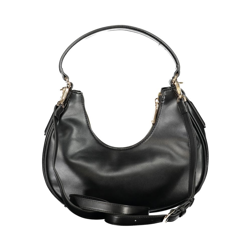 Mario Valentino Black Polyurethane Women's Shoulder Bag