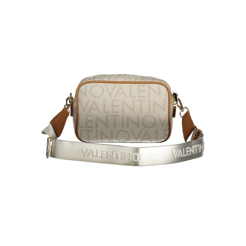 Sac pour femme Mario Valentino en polyuréthane beige avec bandoulière réglable et amovible