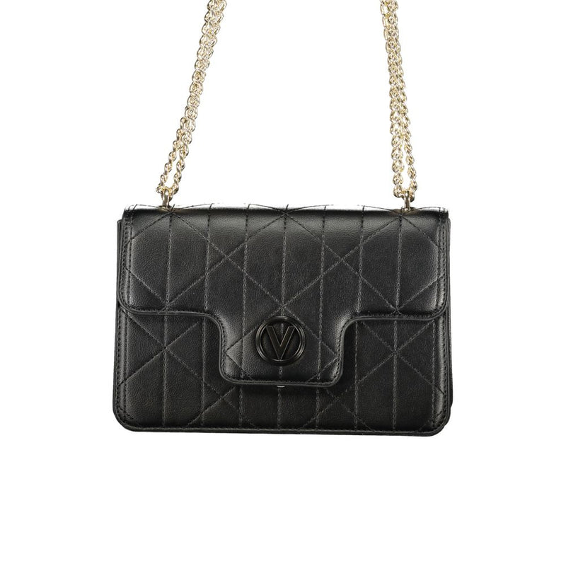 Mario Valentino Nero Polyurethane Women's Bag with Chain Handles