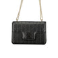 Mario Valentino Nero Polyurethane Women's Bag with Chain Handles