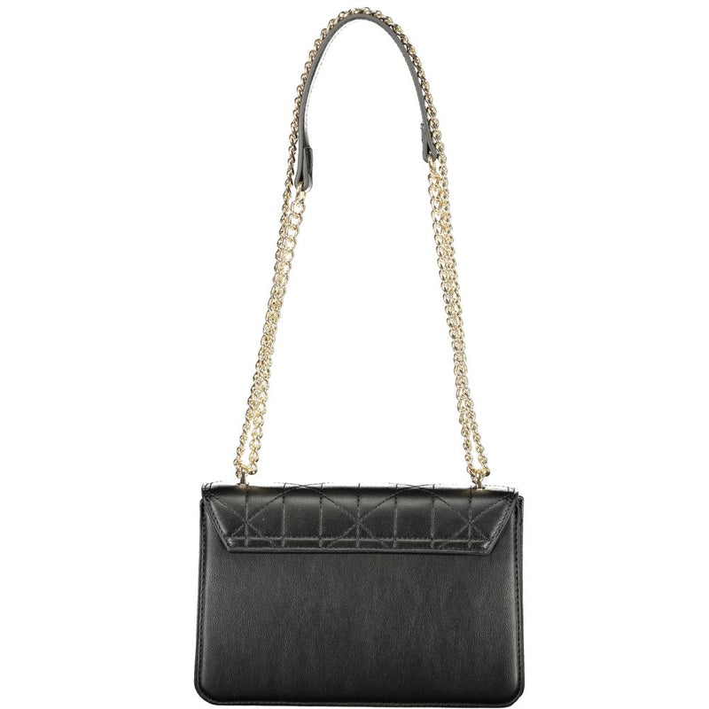 Mario Valentino Nero Polyurethane Women's Bag with Chain Handles