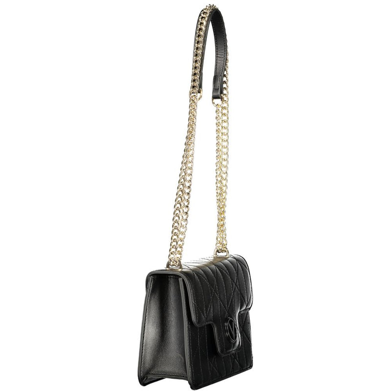 Mario Valentino Nero Polyurethane Women's Bag with Chain Handles