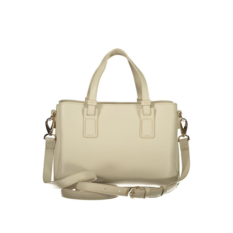 Mario Valentino Beige Handbag with Adjustable Strap