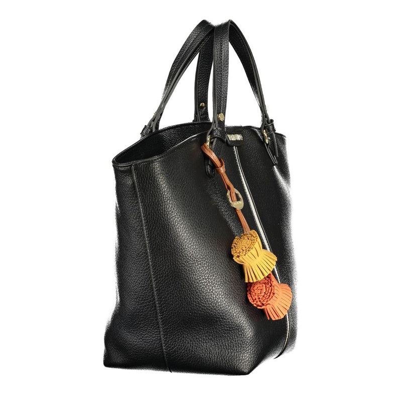 Mario Valentino Black Polyurethane Handbag for Women