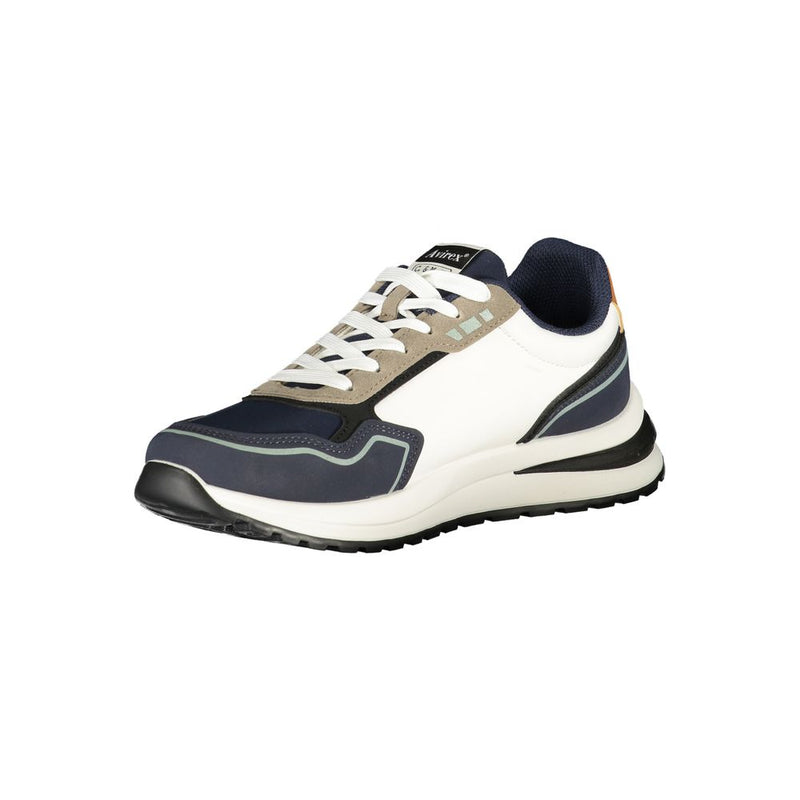 Avirex IRMA White Polyester Men's Sneakers