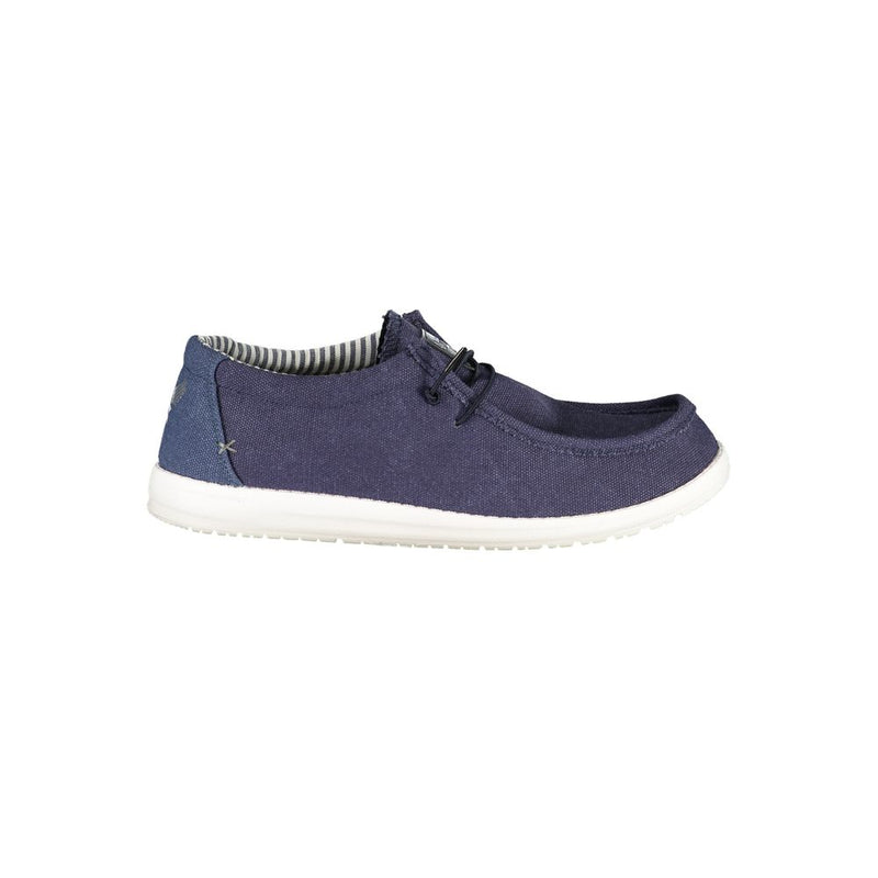 Avirex David Blue Polyester Men's Sneakers