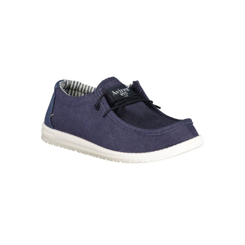 Avirex David Blue Polyester Men's Sneakers