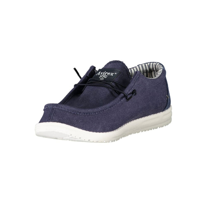 Avirex David Blue Polyester Men's Sneakers