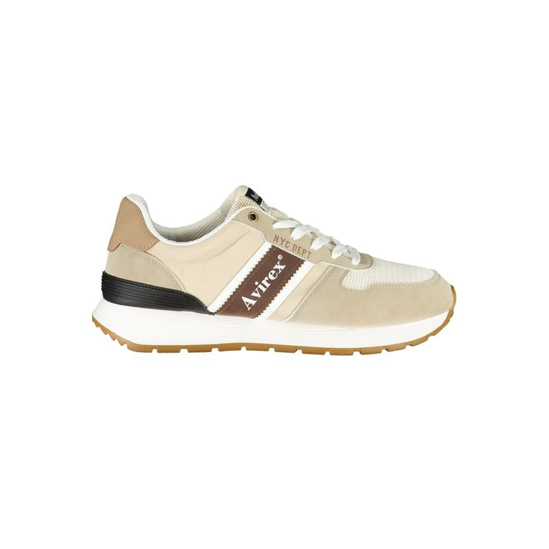 Avirex Beige Vivian Sports Sneakers for Men