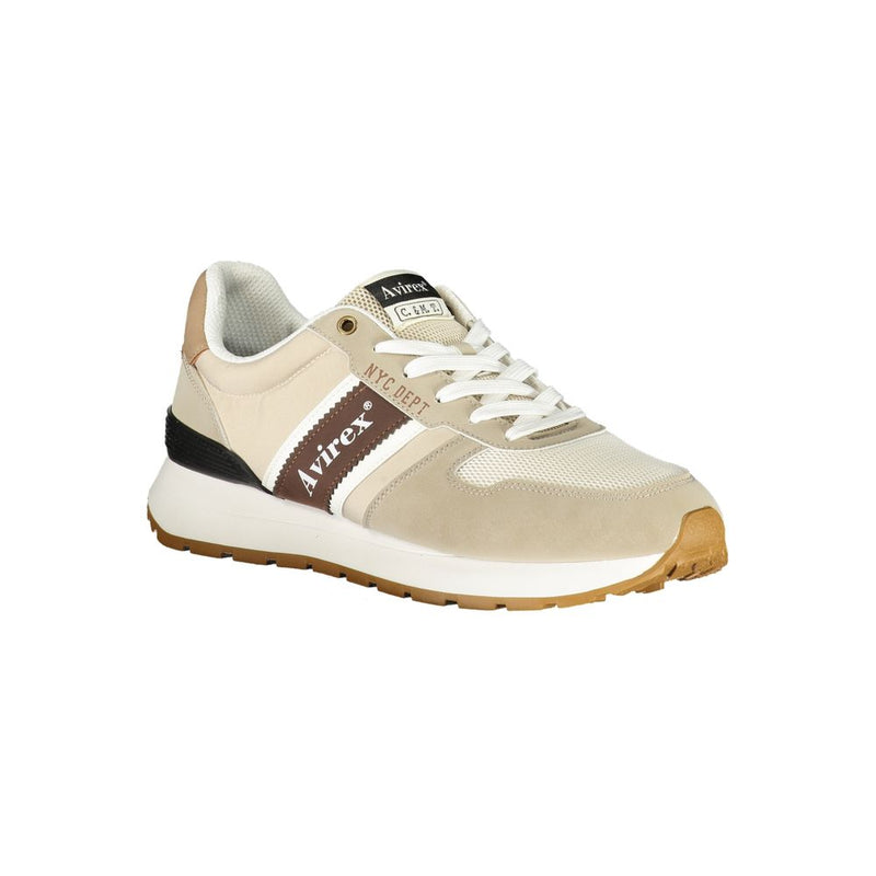 Avirex Beige Vivian Sports Sneakers for Men