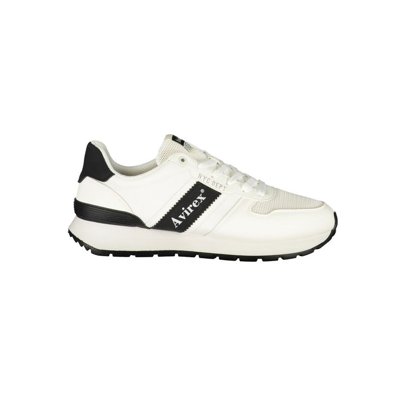Avirex White Polyurethane Men's Sneaker - Vivian Sports Shoe