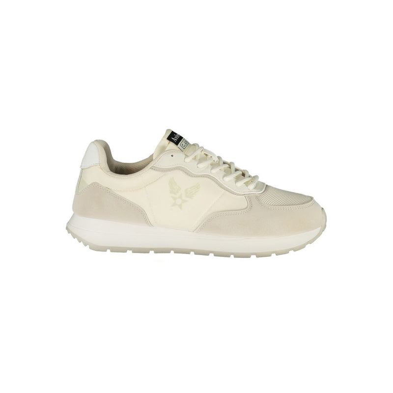Avirex White Polyurethane Men's Sneaker - Vivian Sports Shoe