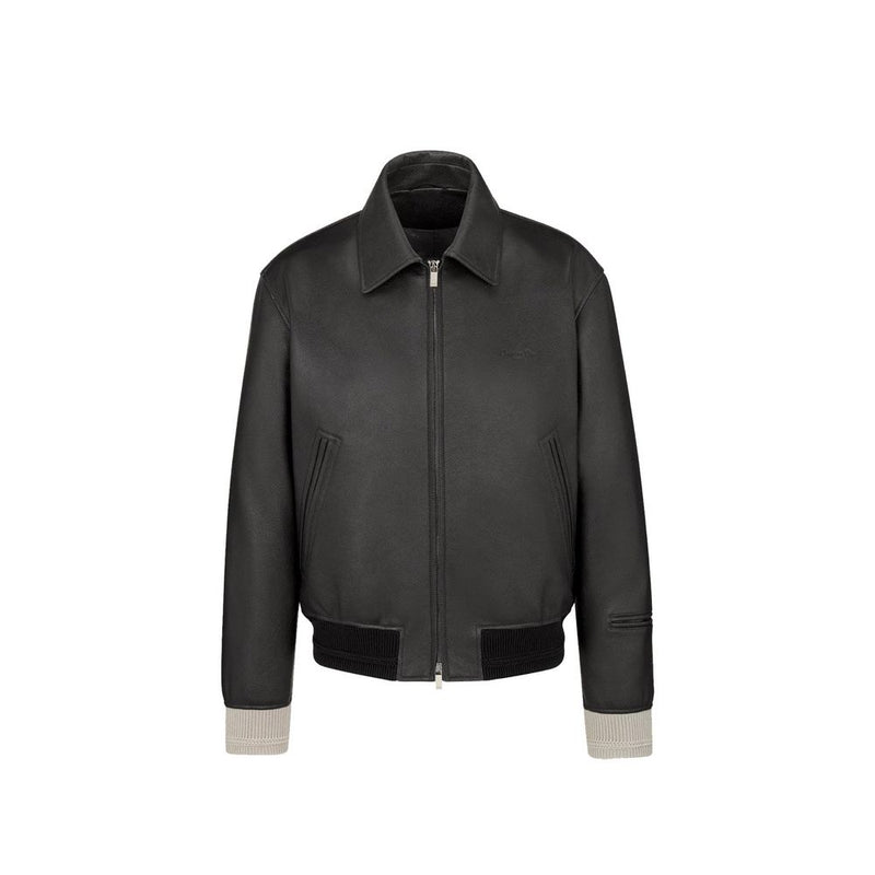Blouson en cuir noir Dior