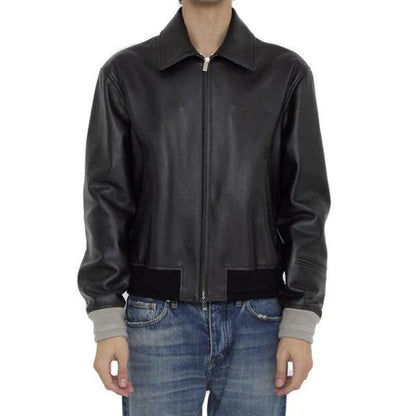Blouson en cuir noir Dior