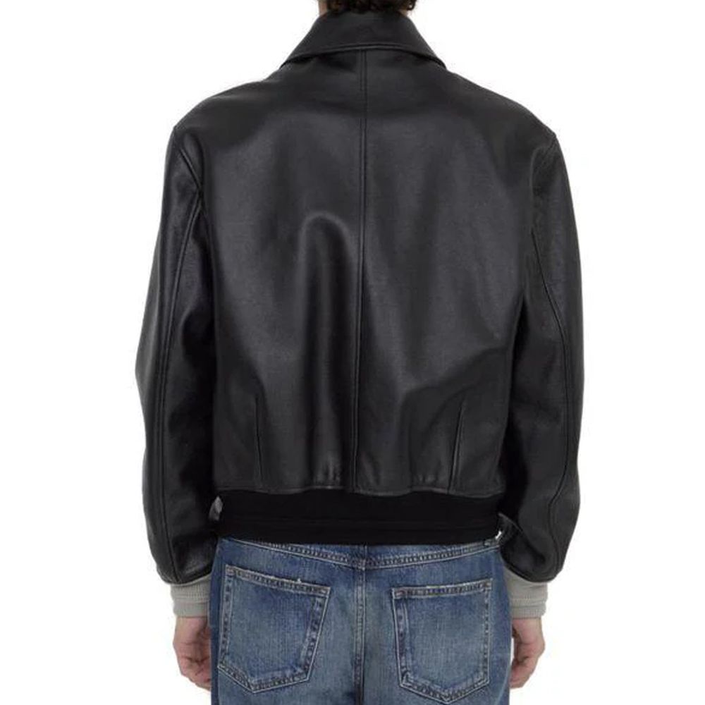Blouson en cuir noir Dior