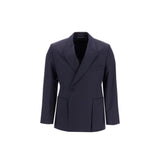 Blazer en laine vierge bleu Dior