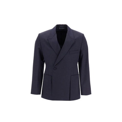 Dior blauwe blazer van scheerwol