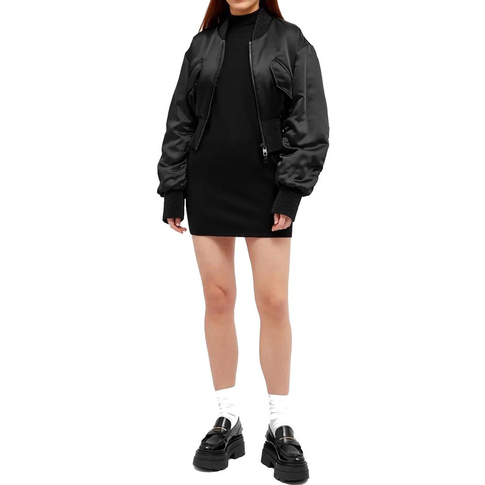 Dolce & Gabbana Black Acetate Bomber Jacket for Women