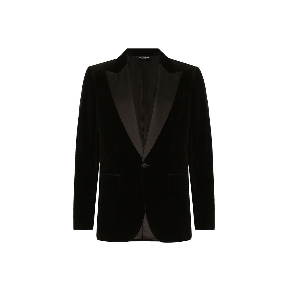 Dolce & Gabbana Black Cotton Tuxedo for Men