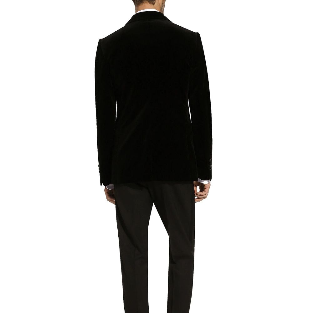 Dolce & Gabbana Black Cotton Tuxedo for Men