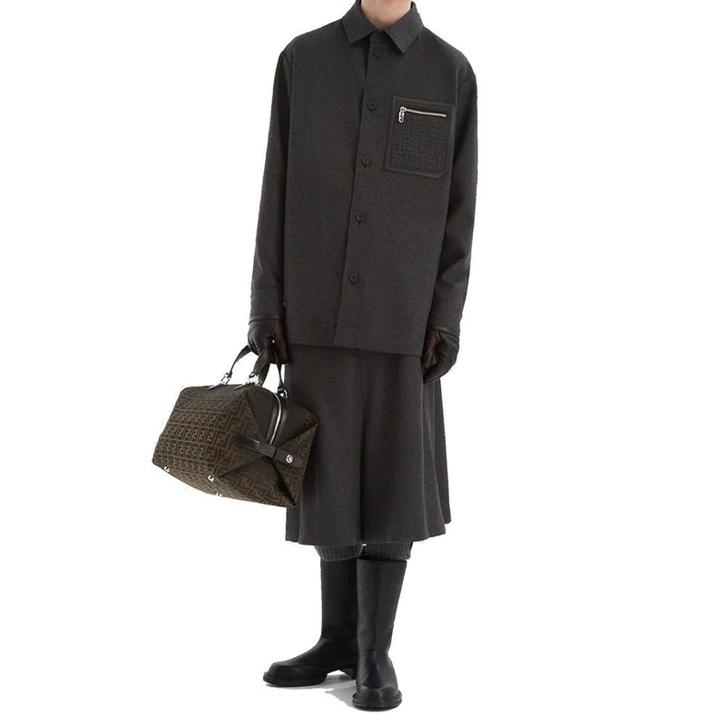 Vestes et manteaux Fendi gris en cachemire