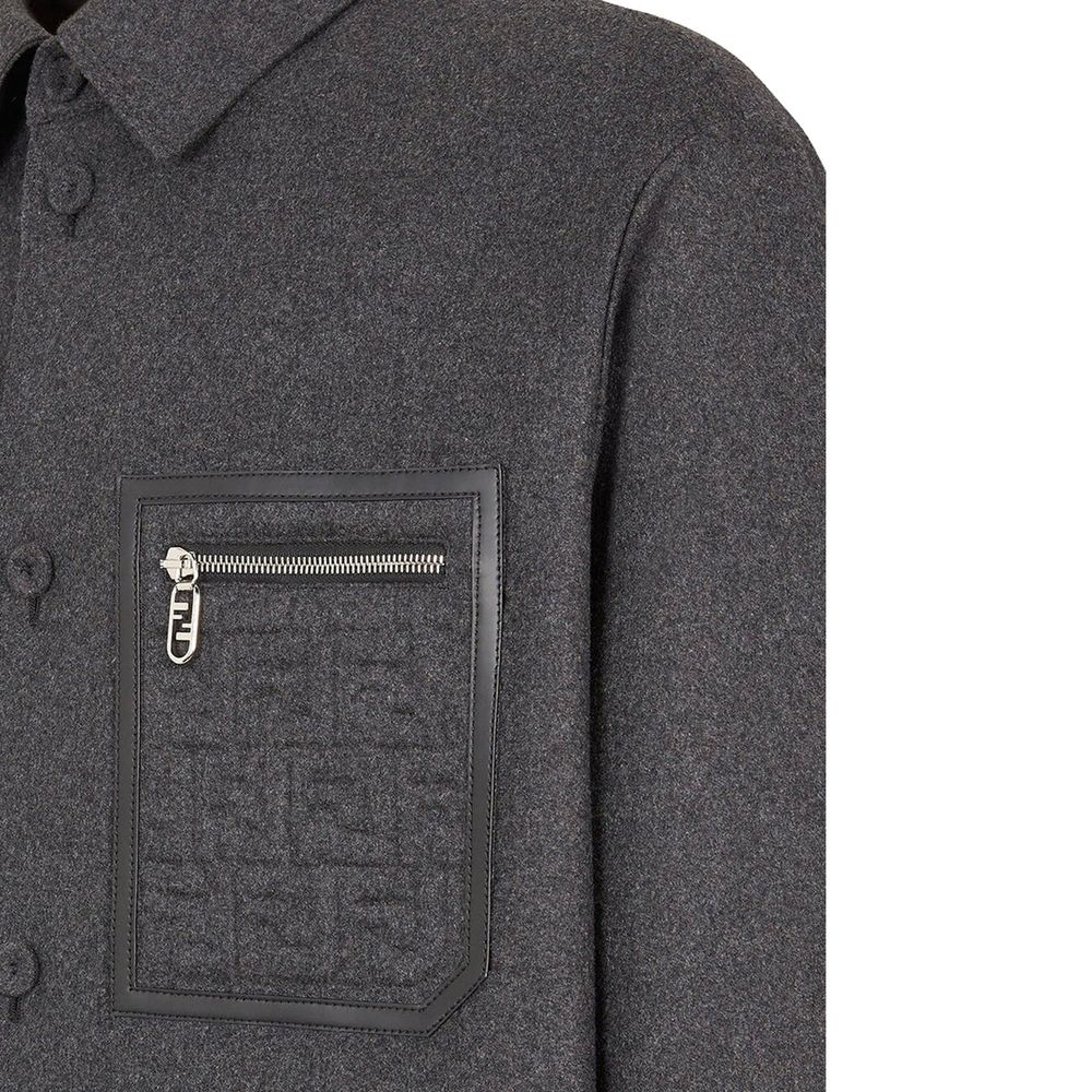 Vestes et manteaux Fendi gris en cachemire
