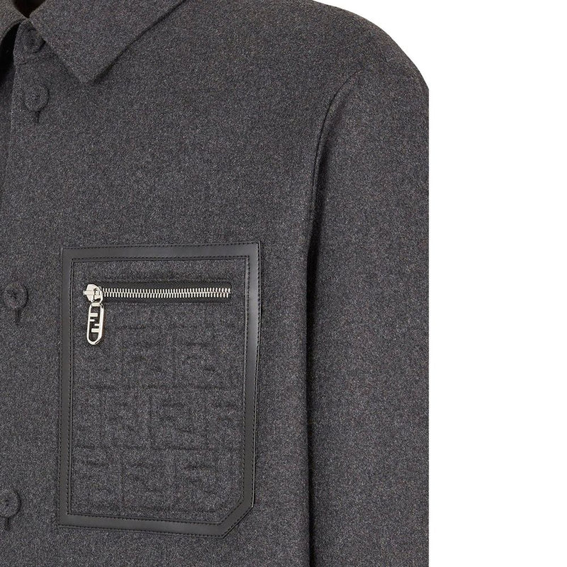 Vestes et manteaux Fendi gris en cachemire