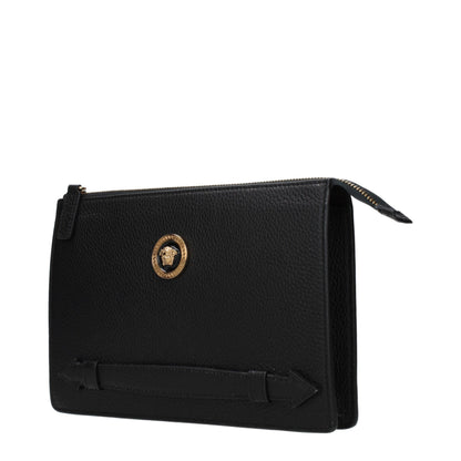 Versace Zwarte Leren Clutch Tas