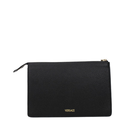 Versace Zwarte Leren Clutch Tas