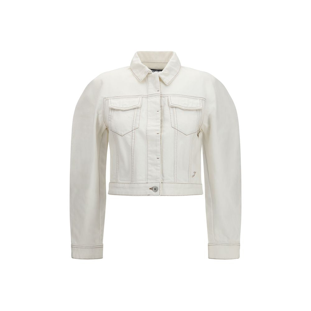 Jacquemus Ovalo White Cotton Denim Jacket
