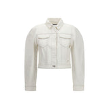 Jacquemus Ovalo White Cotton Denim Jacket