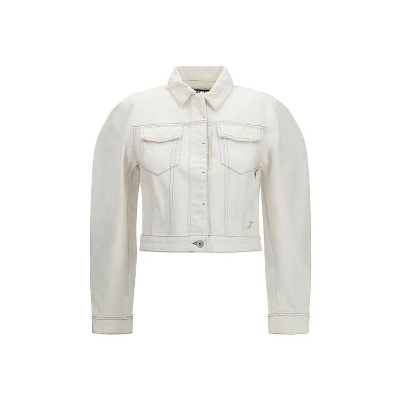 Jacquemus Ovalo White Cotton Denim Jacket