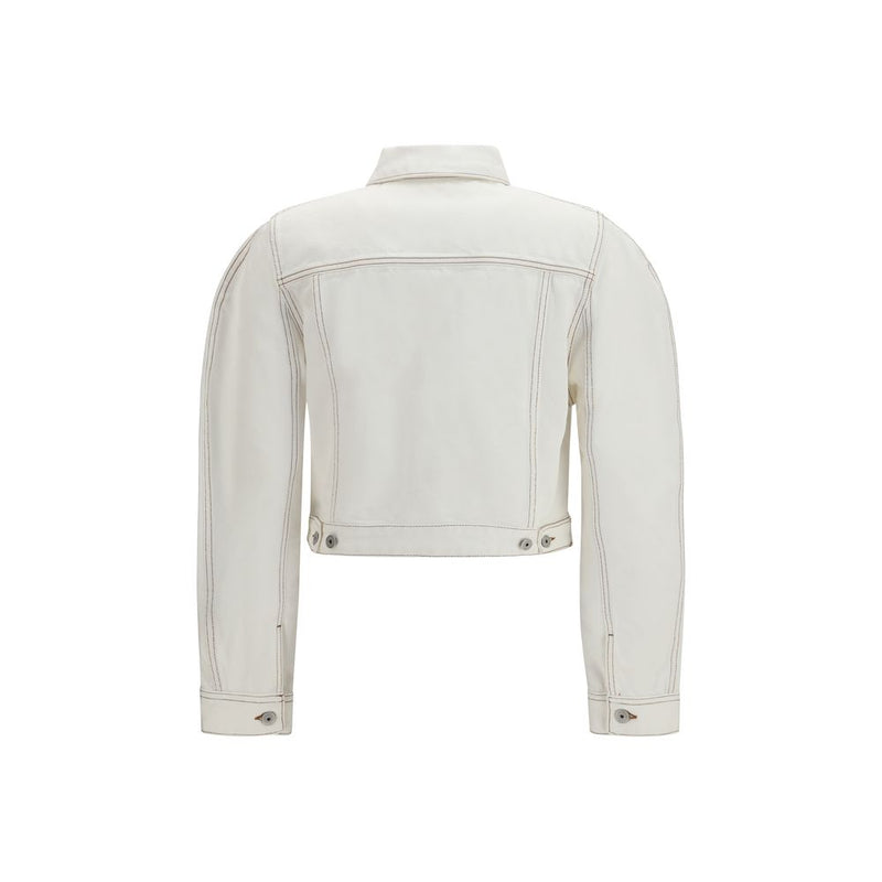 Jacquemus Ovalo White Cotton Denim Jacket