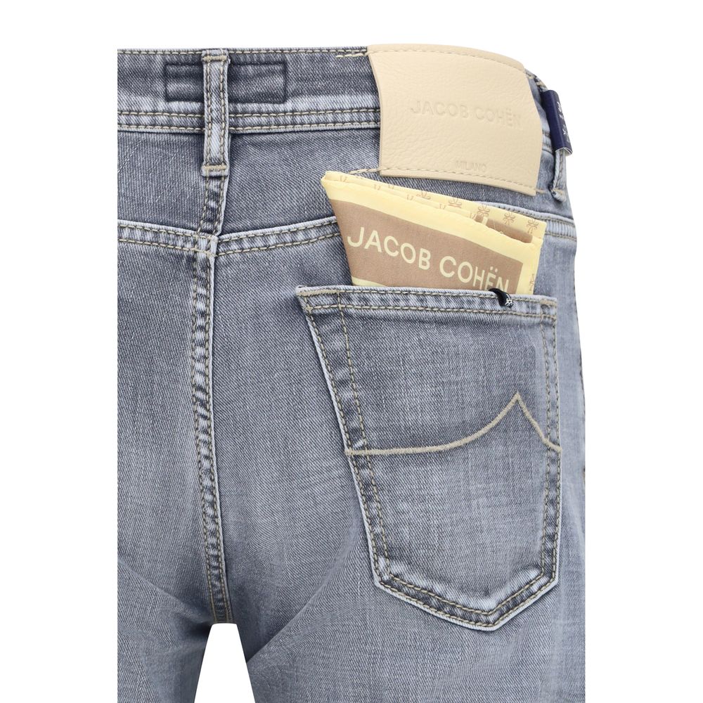 Jacob Cohen Scott Blue Cotton Slim Fit Jeans