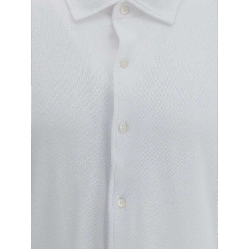Brooksfield White Cotton Dress Shirt - Timeless Style