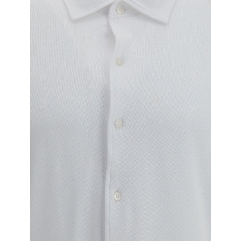 Brooksfield White Cotton Dress Shirt - Timeless Style